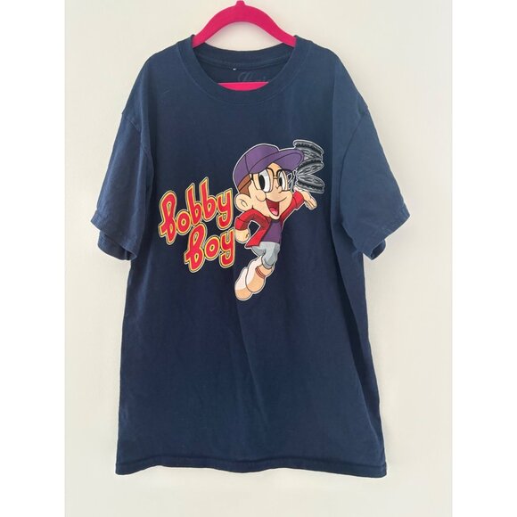 Logic Bobby Boy Navy Blue T-Shirt S - Cartoon‎ Graphic Design - Picture 1 of 4